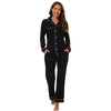 Image of Bamboo Viscose Pajamas for Women Long Sleeve Sleepwear Set