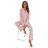 Image of Bamboo Viscose Pajamas for Women Long Sleeve Sleepwear Set