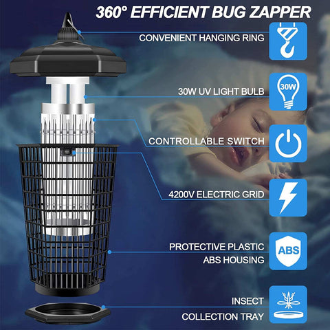 indoor bug zapper for mosquitoes, features