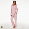 Image of Bamboo Viscose Pajamas for Women Long Sleeve Sleepwear Set