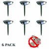 Image of Ultrasonic Outdoor Mice Repeller PACK of 6 - Solar Powered - Get Rid of Mice