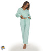 Image of Bamboo Viscose Pajamas for Women Long Sleeve Sleepwear Set