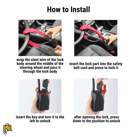 Car Lock Steering Wheel Car Anti-Theft