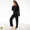 Image of Bamboo Viscose Pajamas for Women Long Sleeve Sleepwear Set