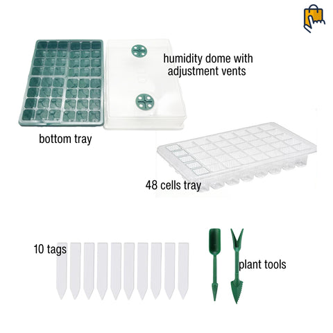 seed starter tray, details