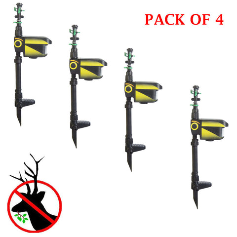 Solar Powered Motion Activated Deer Sprinkler PACK OF 4 - Get Rid Of Deer