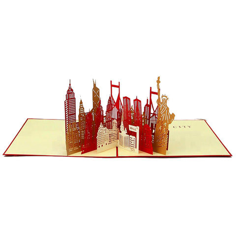 New York 3D Pop Up Card and Envelope