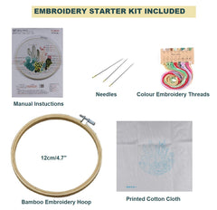 Embroidery Starter Kit with Pattern - Cactus