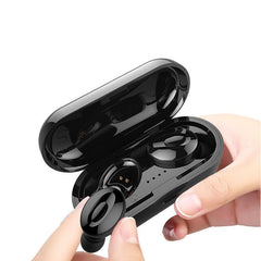 Bluetooth 5.0 Wireless Earbuds with Charging Case - Black
