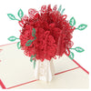 Image of 3D RED Bouquet Pop Up Card and Envelope