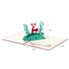 Image of 3D Christmas Reindeer Pop Up Card and Envelope