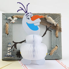 3D Christmas Snowman Pop Up Card and Envelope