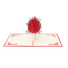 Image of 3D RED Bouquet Pop Up Card and Envelope