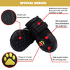 Image of Waterproof Dog Boots with Reflective Velcro Strip - 4PCS