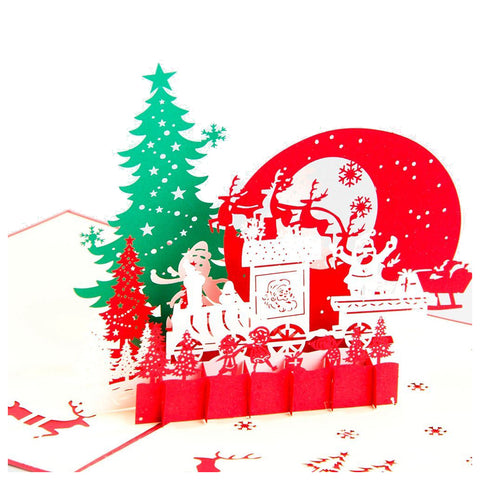 3D Christmas Winter Pop Up Card and Envelope