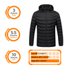 Image of Super Therma Heated Jacket for Women and Men with Battery Pack 5V - Detachable Hood - 9 Heated Zones