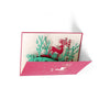 Image of 3D Christmas Reindeer Pop Up Card and Envelope