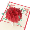 Image of 3D RED Bouquet Pop Up Card and Envelope