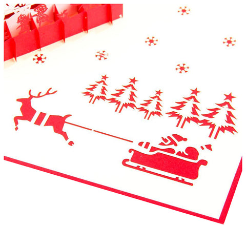 3D Christmas Winter Pop Up Card and Envelope