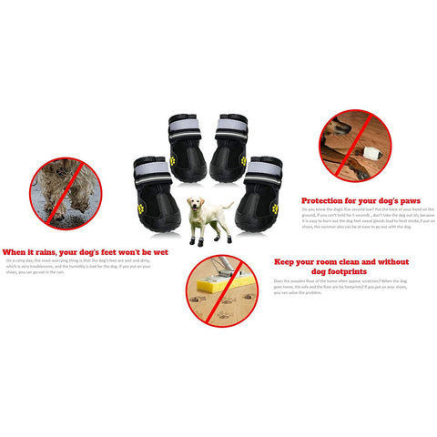 Dog Boots - Outdoor Waterproof Running Shoes for Medium to Large Dogs