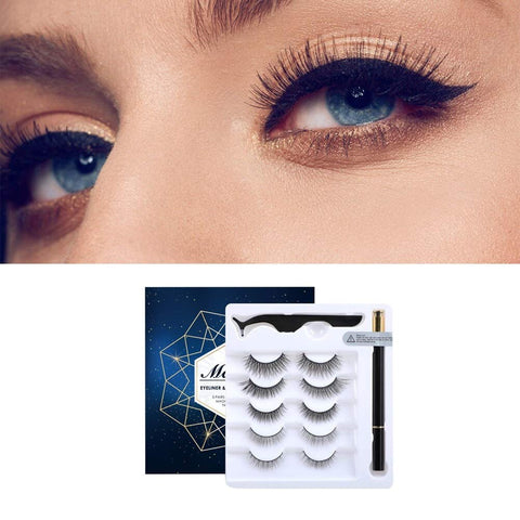 Magnetic Eyeliner and Lashes Kit [5 Pairs]