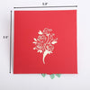 Image of 3D RED Bouquet Pop Up Card and Envelope