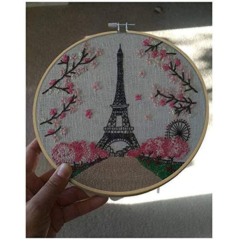Embroidery Starter Kit with Pattern Eiffel Tower