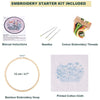 Image of Embroidery Starter Kit with Pattern Flowers Colorful