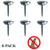 Image of Gopher Outdoor Ultrasonic Repeller PACK OF 6 - Solar Powered Ultrasonic Animal & Pest Repellant - Get Rid of Gophers in 72 Hours or It's FREE