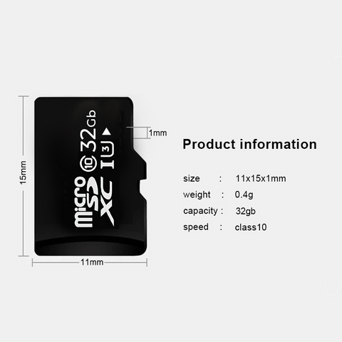 Memory Card - 32GB SD Card with Adapter MICRO