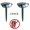 Image of Raccoon Outdoor Ultrasonic Repeller - PACK OF 2 - Solar Powered Ultrasonic Animal & Pest Repellant - Get Rid of Raccoons in 48 Hours or It's FREE
