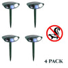 Image of Skunk Outdoor Ultrasonic Repeller PACK OF 4 - Solar Powered Ultrasonic Animal & Pest Repellant - Get Rid of Skunks in 72 Hours or It's FREE