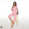 Image of bamboo viscose pajama set, baby pink