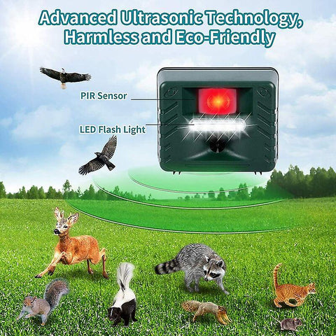 Woodpecker Ultrasonic Repeller for Effective Bird Control PACK of 4 - Get Rid of Woodpeckers