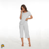 Image of bamboo viscose pajama set, light gray