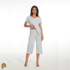 Image of bamboo viscose pajama set, light gray