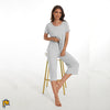 Image of bamboo viscose pajama set, light gray