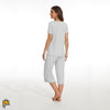 Image of bamboo viscose pajama set, light gray