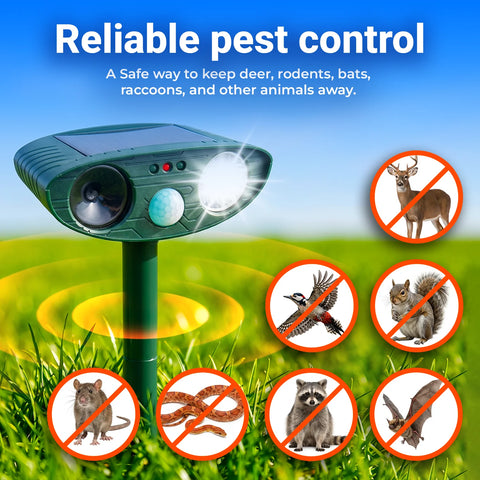 Solar Ultrasonic Animal Repellent Outdoor