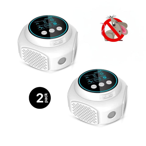 Smart Mice Indoor Repeller PACK of 2 - 360° Coverage for Mice - Free Home