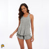 Image of top tank bamboo viscose pajamas, light heather gray