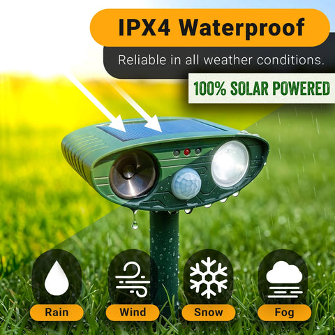 Solar Ultrasonic Raccoon Repellent Outdoor