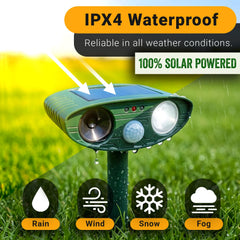Solar Ultrasonic Animal Repellent Outdoor