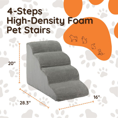 Pet Ramp Stairs with Deeper & Wider Steps