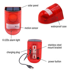 Solar Sound Alarm Motion-Activated Raccoon Repeller