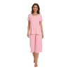 Image of bamboo viscose pajama set, baby pink