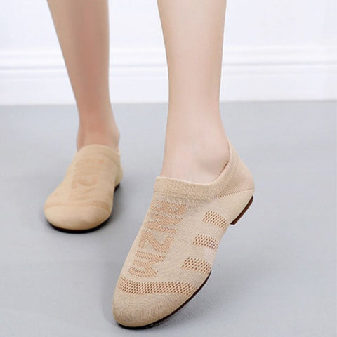 Dance Shoes for Women Low Heel Elastic Slip On