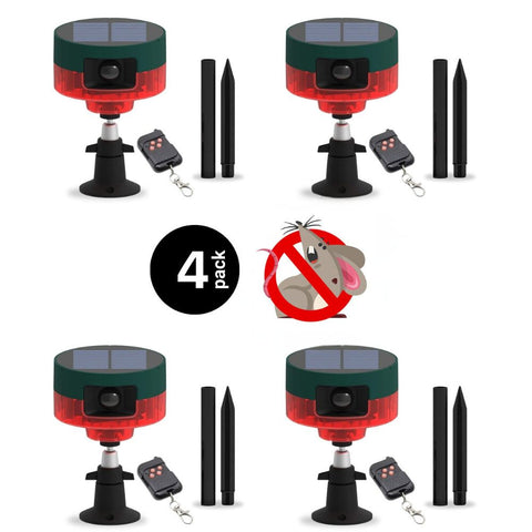 Solar Strobe Light Motion-Activated PACK OF 4 Mice Repeller