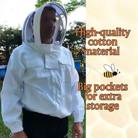 Professional Bee Jacket with Veil for Safe and Successful Bee Removal