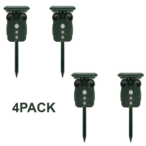 Ultrasonic Solar Mice Repeller PACK of 4 - 5 Adjustable Modes - Get Rid of Mice in 48 Hours